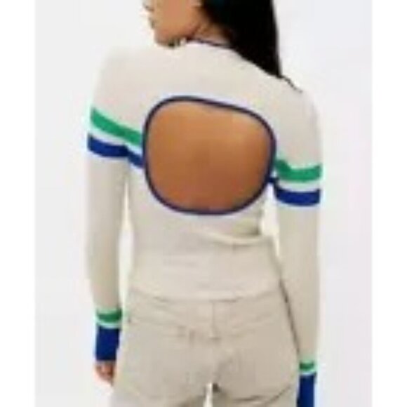 BDG Women's Long Sleeve Knit Pullover Top Size S Cream, Casual Edgy - Picture 9 of 9